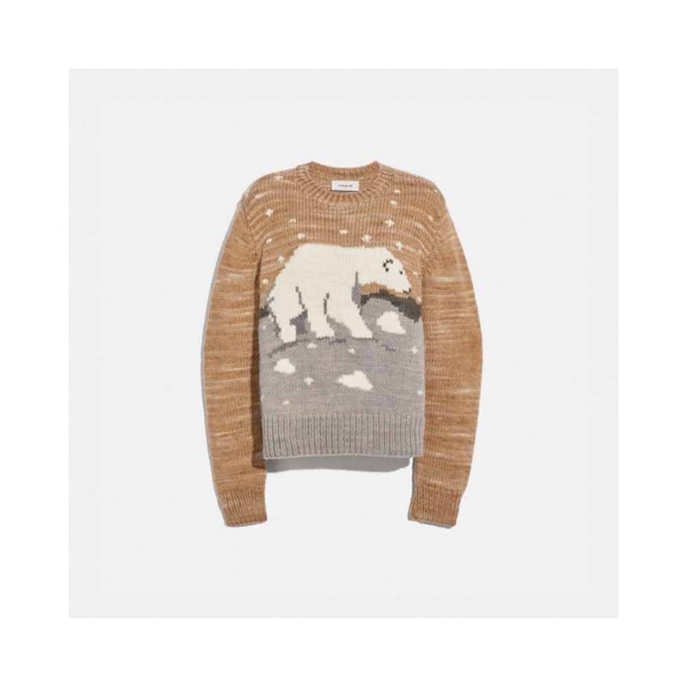 COACH 1941 Wool Polar Bear Sweater